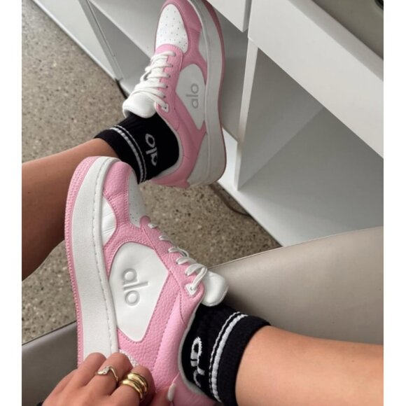 NEW Alo Recovery Mode Sneakers Pink White Contrast Colorblock Athletic Shoes 5.5 - Picture 6 of 16